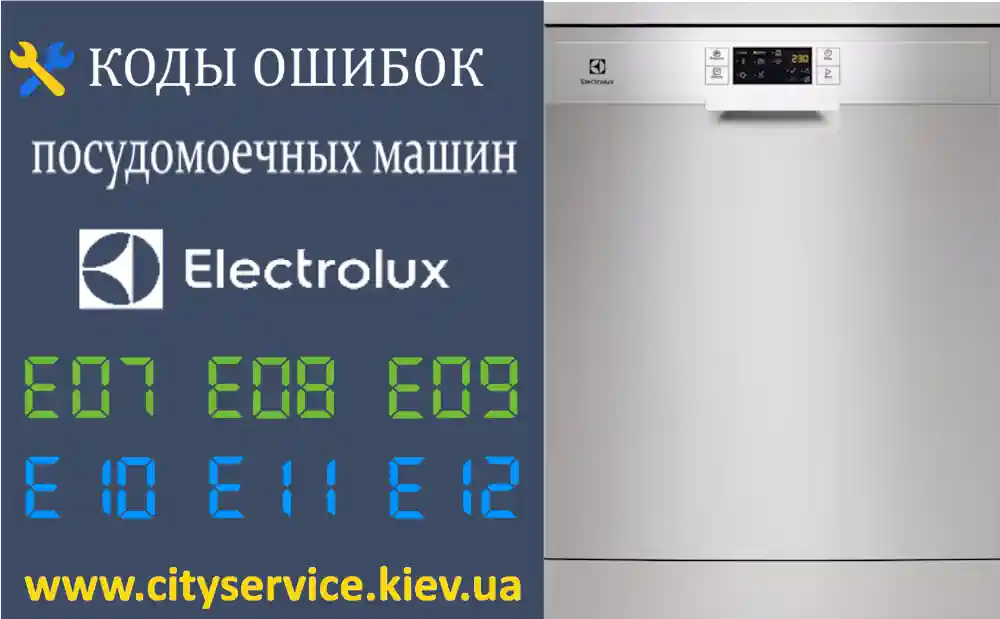 Коды Ошибок посудомоечных Машин Electrolux