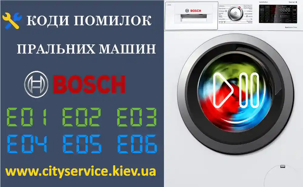 Коди помилок пральних машин Bosch