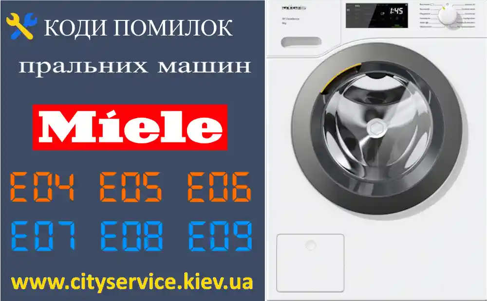 Коди помилок пральних машин Miele